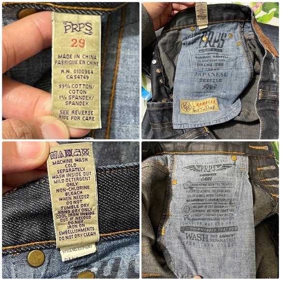 PRPS EUC Men RAMBLER Dark Wash Japanese Textile Cotton Blend Jeans 29 - Picture 10 of 13